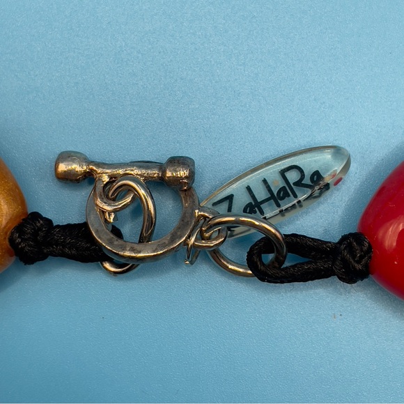 SIGNED ZAHARA LUCITE RAINBOW CHOKER NECKLACE – Rare One-of-a-Kind! 🌈 - Picture 3 of 3